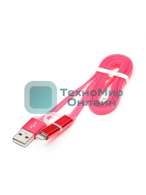 Кабель USB2.0 Cablexpert CC-mAPUSB2pk1m, AM/microBM 5P - iPhone lightning, 1м, комбо кабель, алюминиевые разъемы, розовый, блистер
