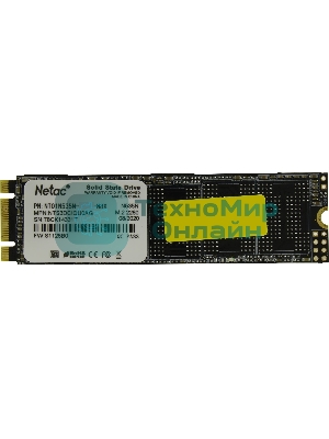 Накопитель SSD Netac N535N, 512Gb, M.2 2280, SATA-III, R/W 540/490