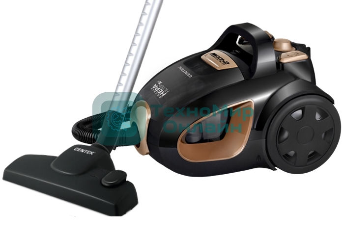 Пылесос Centek CT-2534 черный/бронзовый, 450/2400 Вт, уборка сухая, пылесборник контейнер 2 л