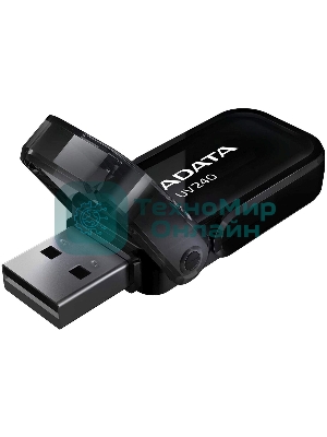 Флешка USB ADATA UV240 (AUV240-32G-RBK), 32Gb, USB 2.0, R/W 15/5, черный