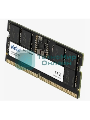 Оперативная память NETAC Basic, DDR5, 16GB (1x16GB), 4800MHz, CL40, SO-DIMM