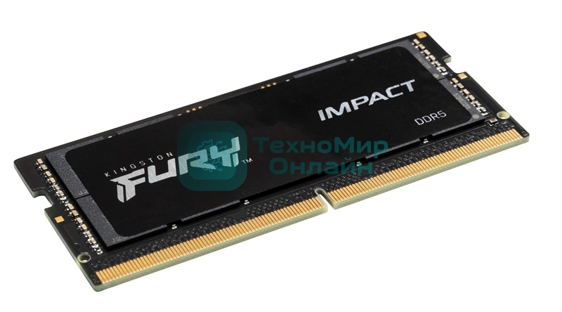 Оперативная память Kingston Fury Impact, DDR5, 32GB (1x32GB), 5600MHz, CL40, SO-DIMM