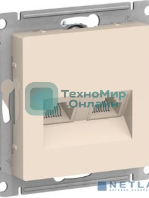 Механизм розетки компьютерной 2-м AtlasDesign RJ45 кат.5E беж.