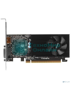 Видеокарта Gigabyte GV-N1030D4-2GL NVidia GeForce GT 1030, 2Gb DDR4/64-bit, PCI-Ex16 3.0, DVI-Dx1, HDMI2.0bx1, LP, 2-slot cooler, Retail