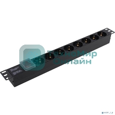 Блок розеток горизонтальный ExeGate ServerPro PDU-19H801 Al-8S-C14-SW, 19