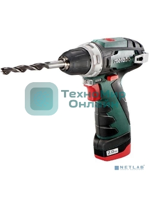 Дрель-шуруповерт аккумуляторная Metabo PowerMaxx BS 600984000, Аккумуляторный, 10,8В, 2 АКБ