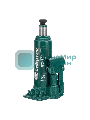 Домкрат гидравлический Сибртех бутылочный, 3т, 180-320 мм