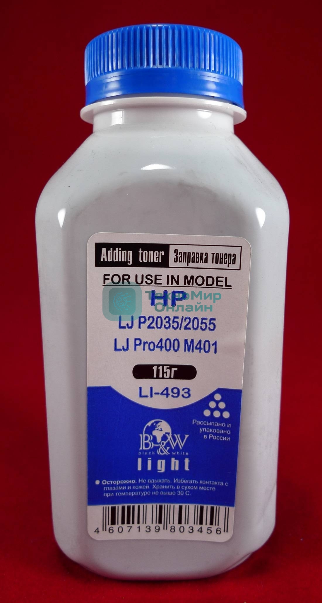 Тонер HP LJ P2035/2055/LJ Pro400 M401/M425 (флакон, 115г) B&W Light фас России
