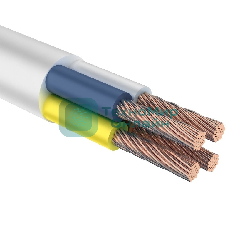 Провод соединительный ПВС 4x0,75 мм² 200 м белый ГОСТ 7399-97