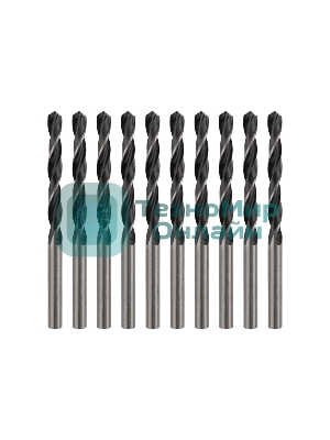 Сверло по металлу Kranz 1,0х34х12 мм HSS (10 шт. в упаковке) DIN 338