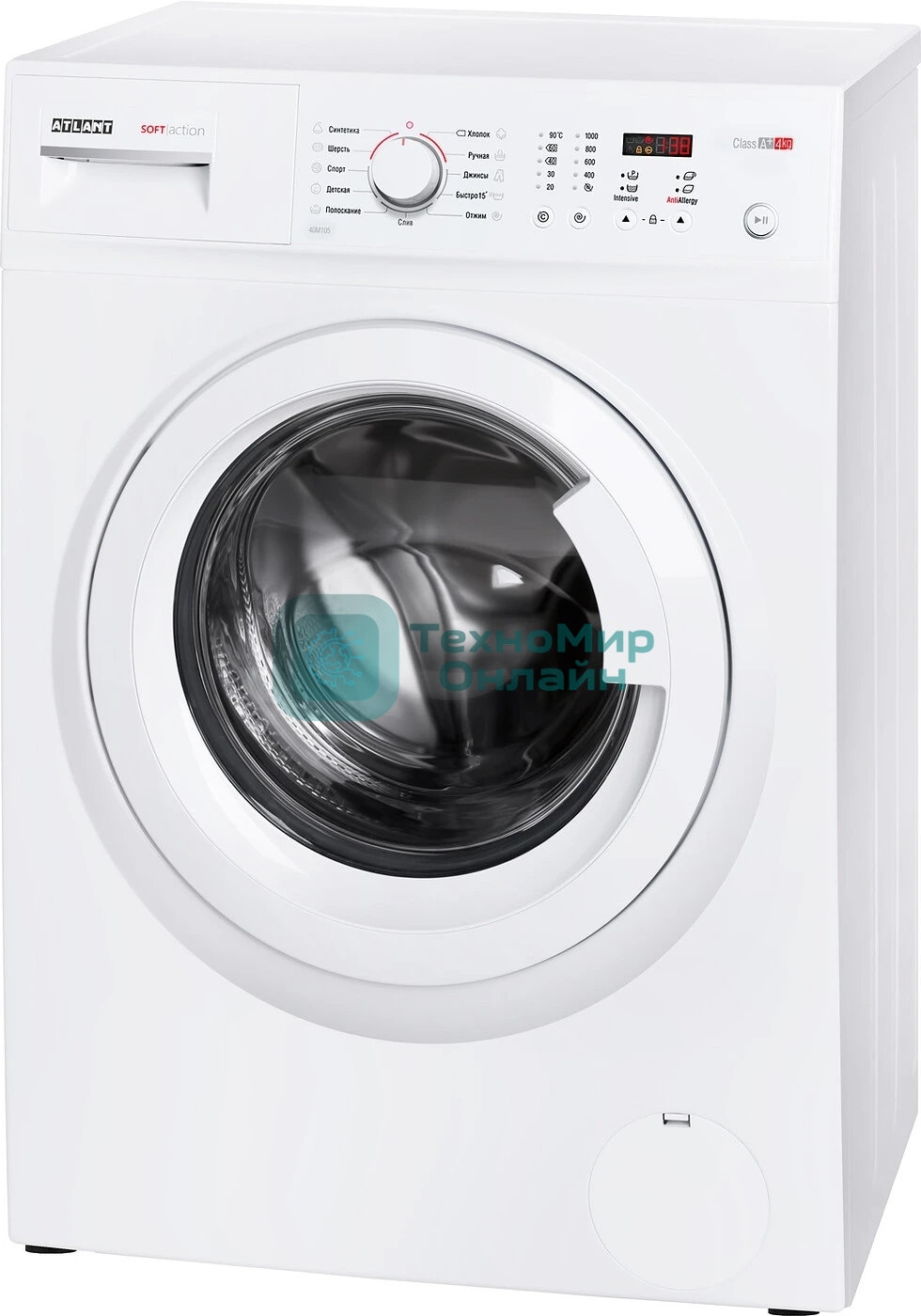 Стиральная машина Atlant СМА 40М105-00 белый, загрузка фронтальная 4 кг, 1000 об/мин., класс: А+