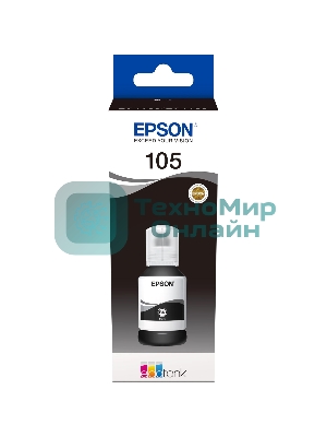 Чернила Epson 105BK C13T00Q140 черный (8000 стр.) (140мл) для Epson L7160/7180