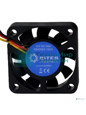 Вентилятор для корпуса 5bites FB4010S-12H3 черный, 40 x 40 мм, 6000 об/мин, 23 дБ, 3 pin