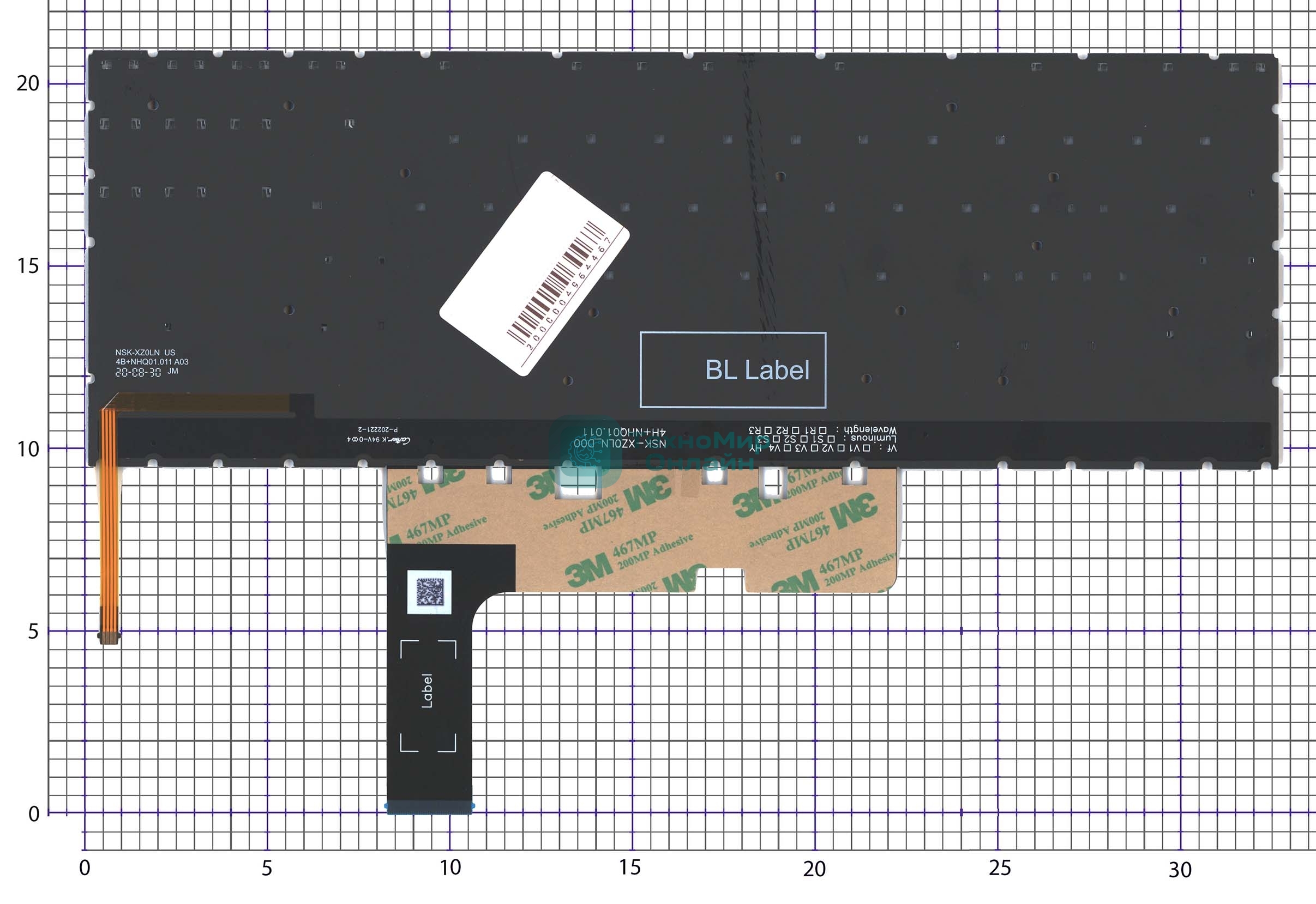 Клавиатура для ноутбука HP Omen 15-ek черная с красной подсветкой