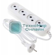 Сетевой удлинитель Buro BU-PSL4.1/W 1.5 м (4 розетки) белый (пакет ПЭ)