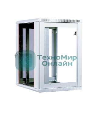 Шкаф телеком. настенный разборный 15U (600х550), съемные стенки, дверь стекло (ШРН-М-15.500) (1 коробка)