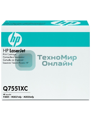 Картридж лазерный контрактный HP LaserJet Q7551XC Contract Black Print Cartridge