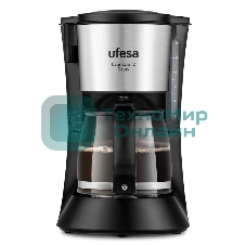 Кофеварка капельная Ufesa CG7125 Capriccio 12 DelUX черный/серебристый, исп. кофе - молотый, 1.2 л, 680 Вт.