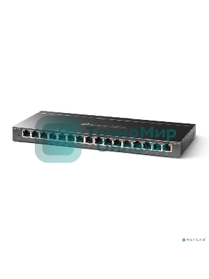 Коммутатор сетевой TP-Link 16-Port Gigabit Easy Smart Switch, 16 Gigabit RJ45 Ports, Desktop Steel Case, MTU/Port/Tag-based VLAN, QoS, IGMP Snooping, Web/Utility Management