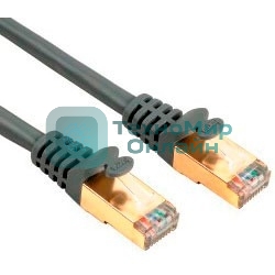 Патч-корд Hama H-78422 8p8c (RJ45) (m-m) CAT5e STP 1.0 м 1000 Мбит/с экранированный 1зв серый 