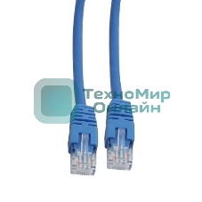Патч-корд UTP Cablexpert PP12-3M/Bcat.5e, 3м, литой, многожильный (синий)