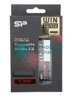 Накопитель SSD Silicon Power P34A60, 1Tb, PCIe 3.0 x4, M.2 2280, NVMe, R/W 2200/1600