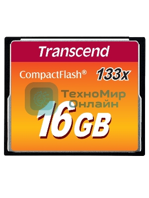 Флеш карта Transcend CF TS16GCF133/CF (Compact Flash)/16 ГБ/40 МБ/с