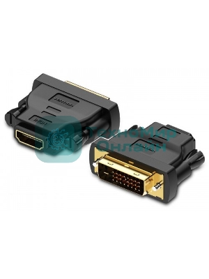 Адаптер-переходник Vention DVI 24+1 M/HDMI 19F Двунаправленный
