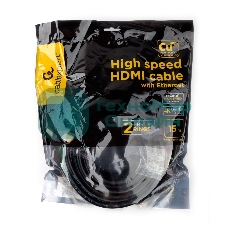 Кабель HDMI Cablexpert CCF2-HDMI4-15M, 19M/19M, v2.0, медь, позол.разъемы, экран, 2 фер.кольца, 15м, черный, пакет
