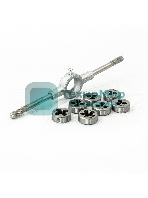 Набор плашек Сибртех М3-М12, 8 предметов