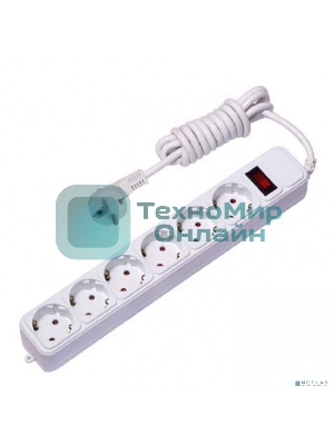 Сетевой фильтр EKF UFA16-310-6-018 6x1,8 м 16А/3,2 кВт с выкл. c/з ПВС 3х1,0 Блокбастер XL EKF PROxima