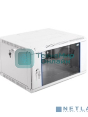 Шкаф телекоммуникационный настенный разборный 6U (600 x 650) дверь стекло