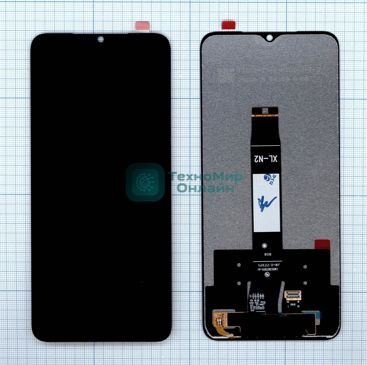 Дисплей для Xiaomi Redmi A1, Redmi A1 Plus, Poco C50 в сборе с тачскрином черный