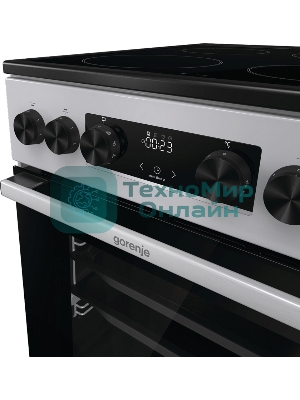 Плита электрическая Gorenje GEC5C41SG серый, конфорок 4 электрических, духовка 70 л, 50 см x 85 см x 59.4 см (без крышки)
