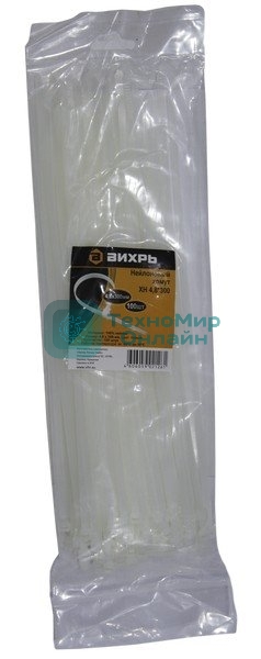 Хомут нейлоновый 4,8x300 Б (100 шт)