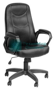 Кресло компьютерное OLSS АМИГО 511 экокожа черный крестовина 