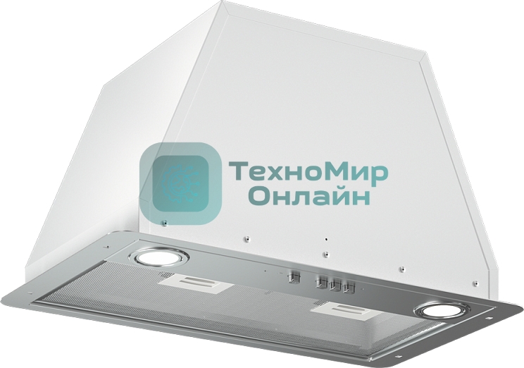 Вытяжка встраиваемая Elikor Flat 42П-430-К3Д белый/хром, 42 см, 430 куб. м/ч, 60 дБ