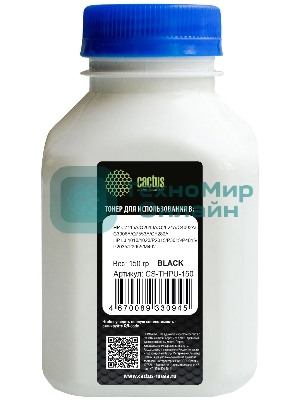 Тонер Cactus CS-THPU-150 черный флакон 150гр. для принтера C7115A/Q2613A/Q2624A/C4092A/C3906A/Q7553A/CF280A для HP LJ 1010/1020/P2015/P3015/P4015/P2035/P2055/M402