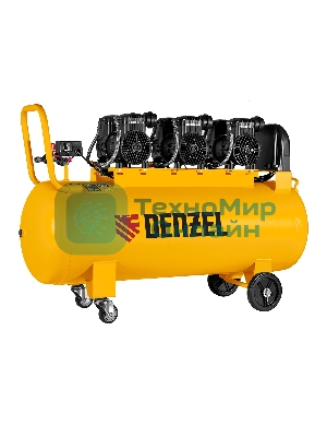 Компрессор безмасл. малошумн. Denzel DLP-4500/150, 4,5 кВт, 3х1,5 кВт,150 л, 2850 об/мин,750 л/мин