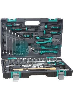 Набор инструментов Stels 141041/2'' 1/4'' CrV пластиковый кейс  76 предм.