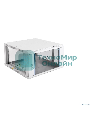 Шкаф телекоммуникационный настенный разборный 6U (600 x 650) дверь стекло