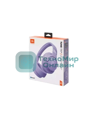 Беспроводные/проводные наушники JBL Tune 720BT фиолетовый, полноразмерные, Bluetooth + проводной, быстрая зарядка
