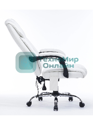 Кресло Cactus CS-CHR-OC02M-WT белый, экокожа