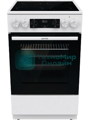 Плита электрическая Gorenje GEC5C42WG белый, конфорок 4 электрических, духовка 70 л, 50 см x 85 см x 59.4 см (без крышки)