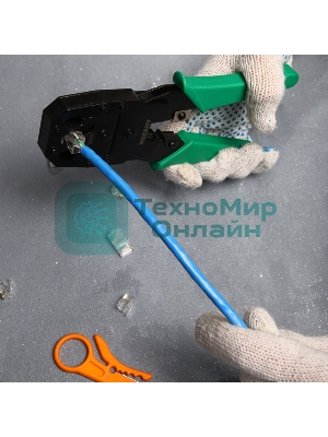 Кримпер Rexant HT-200 для обжима 8P8C, 6P6C, 4P4C, заделка витой пары