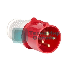 Вилка эл. каб. 32А 3P+РЕ 380В IP44 (024) EKF ps-024-32-380