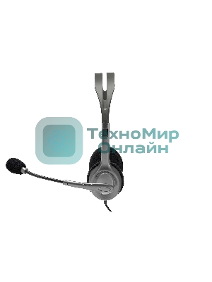 Гарнитура проводная Logitech Headset H110 grey (981-000472/981-000271)