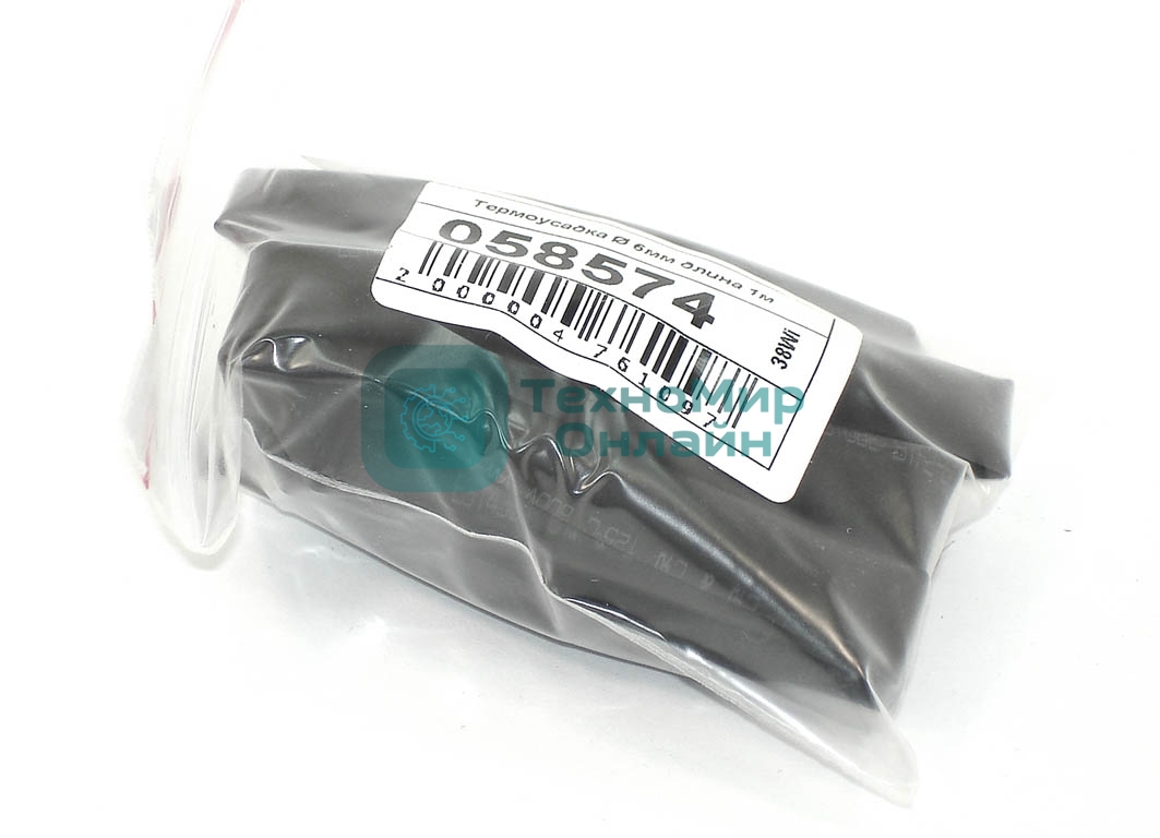 Термоусадка d 6мм длина 1м