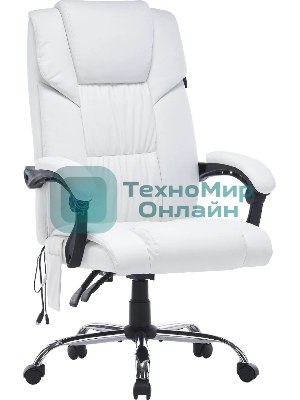 Кресло Cactus CS-CHR-OC02M-WT белый, экокожа