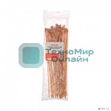 Стяжка кабельная нейлоновая Rexant 150x3,6 мм, коричнево-золотой (RAL8001) (100 шт/уп)